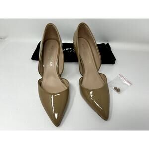 Kurt Geiger London Women Camel Bond Patent-Leather Courts Stiletto High Heel 8.5